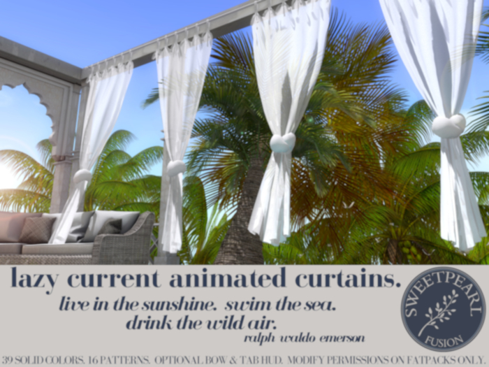 SweetPearl Fusion - Lazy Current Curtains Warm Greens