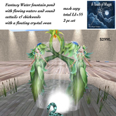 Fantasy water fountain pond=box