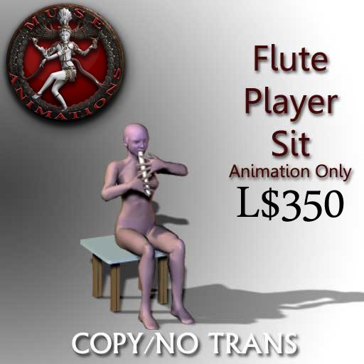 MUSE Animations Store- Flute Player Sit Boxed