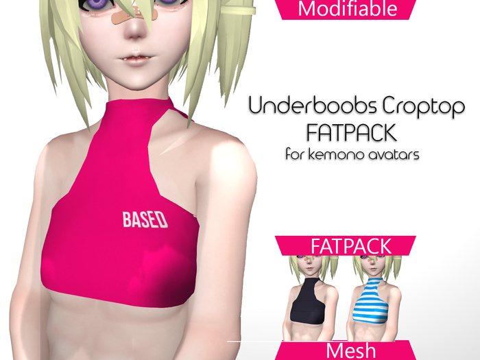 Kemono Underboobs Croptop FATPACK