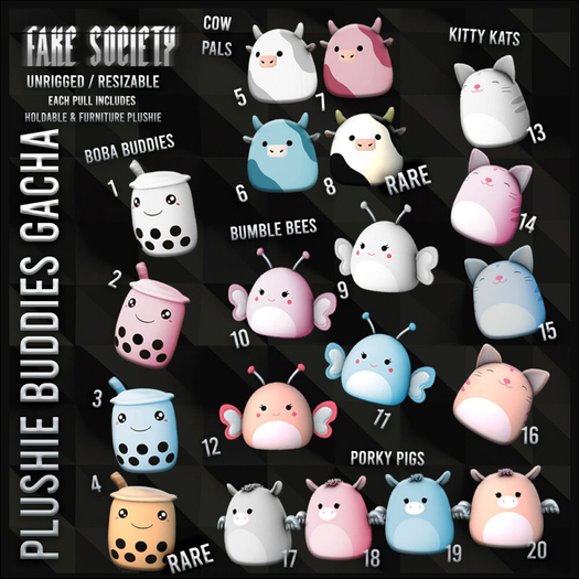 4. Fake Society x Plush Buddy Boba / Cream [rez/open me] RARE
