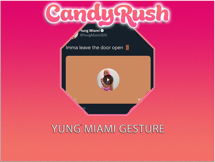 {CR} Yung miami leave the door open song