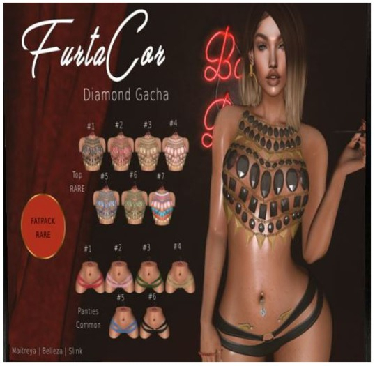 :::FurtaCor::::Diamond Gacha:::Panties#5 COMMON