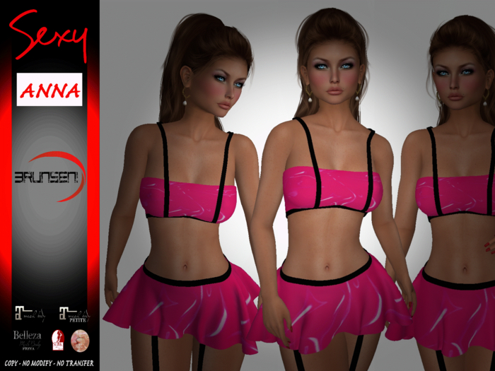 Brunsen Couture - Anna Sexy Outfit Latex Pink