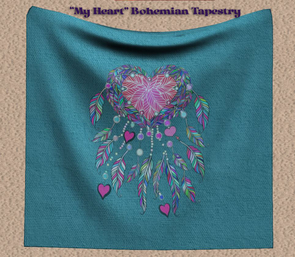 "My Heart" Bohemian Tapestry