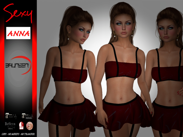 Brunsen Couture - Anna Sexy Outfit Latex Red