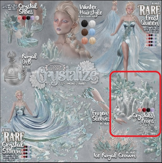 :Moon Amore: Crystallize / Crystals Props / ROSE gacha