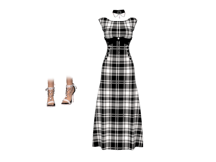Mesh Cute Long Dress Gacha No.2