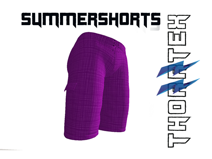 Thorrtex Shorts Purple Raster Plaid