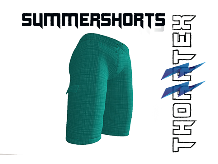 Thorrtex Shorts Torquoise Raster Plaid