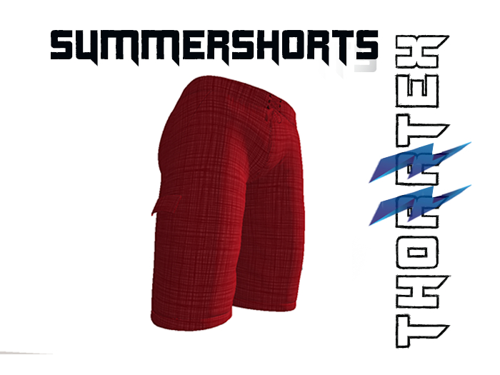 Thorrtex Shorts  Red Raster Plaid