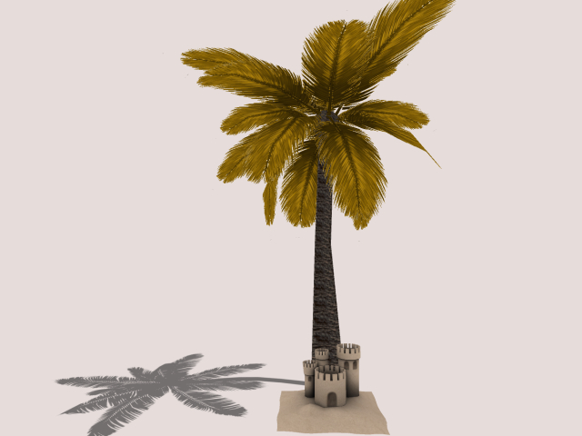 Sandcastle With Palmtree