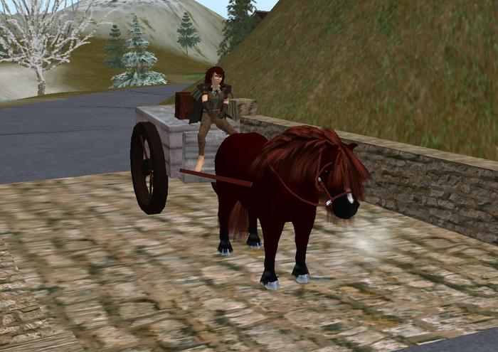 Wingsong Pony Cart - Lone Star Ranch Tiny AO BOX