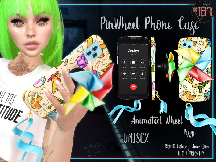 #187# PinWheel Phone Case *Holding*