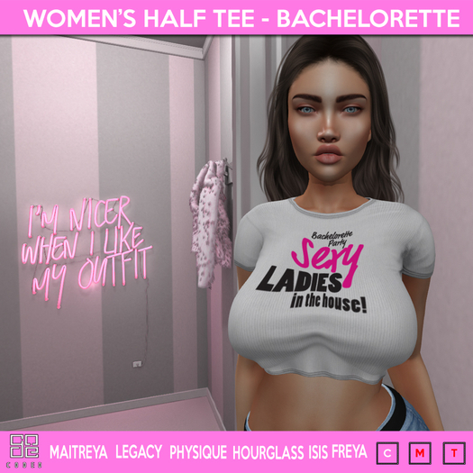 ..:: CODED ::.. Women's Half Tee (Bachelorette)
