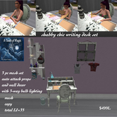 Shabby Chic writing desk set-BOX