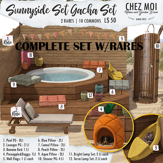 chez moi * sunnyside Complete Set w/ RARES #12