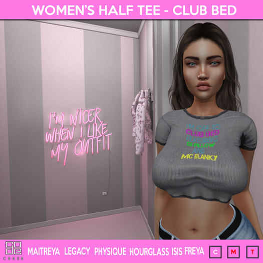 ..:: CODED ::.. Women's Half Tee (Club Bed)