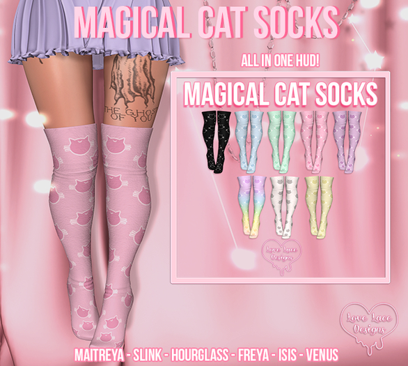 ::LL:: Magical Cat Socks// FATPACK