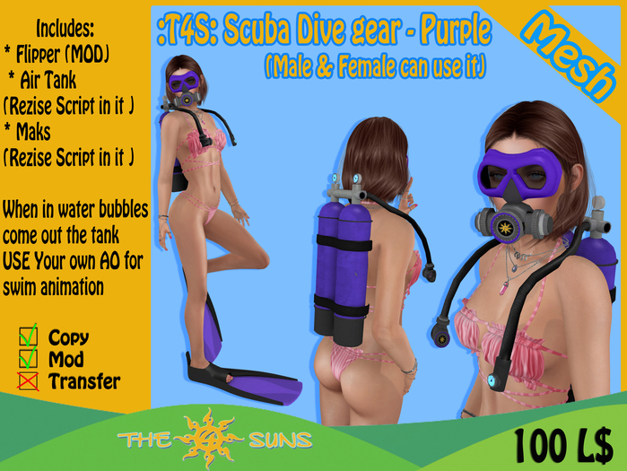 :T4S: Scuba Dive gear - Purple