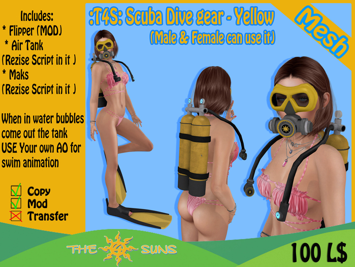 :T4S: Scuba Dive gear - Yellow