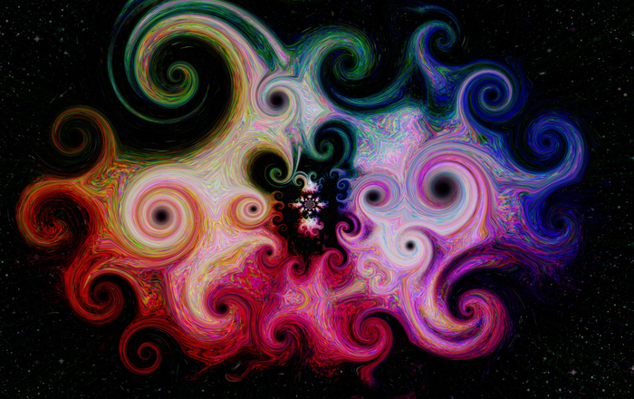 Neon Swirl Wall Art