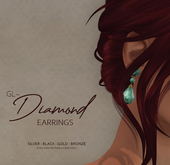 G.L.- Diamond Earrings - Green 