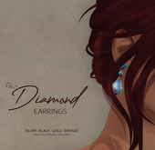 G.L.- Diamond Earrings - Ice Blue 