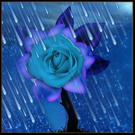 Blue Rain Petals