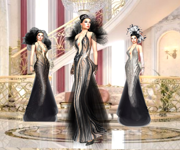 slim fit dress slacks Chic Black Long Gold Lace Embellished Velvet Illusion Neck Evening Prom Dress 38 main image 0