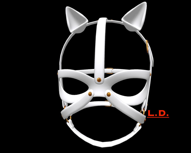 L.D Mask White-metal Gold/Silver
