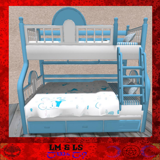 Double bed child boy in blue color (Valentine's Day promo)