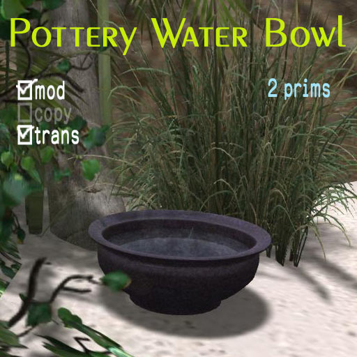 Pottery Water Bowl