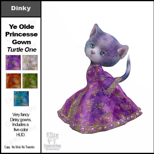*E* Dinky Yo Olde Princesse Gown Turtle 1 [Add & Click to Open]