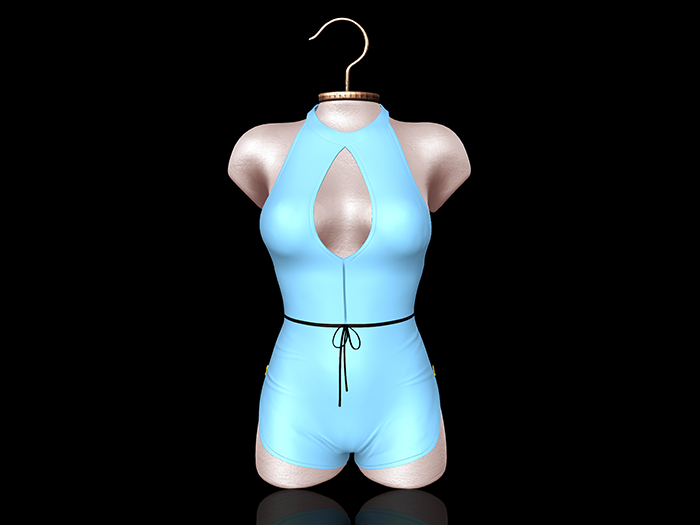 MINJU // Ae-Ri - Halter Overall Blue