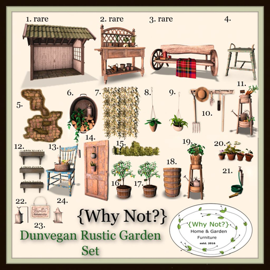 {Why Not?} Dunvegan Rustic Garden Set #20