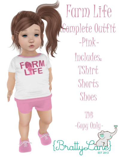 {BL}Farm Life Complete Outfit-Pink