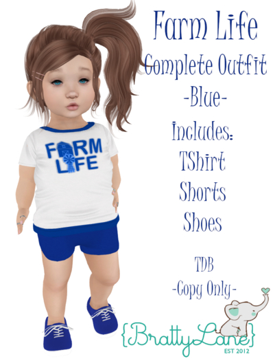 {BL}Farm Life Complete Outfit-Blue
