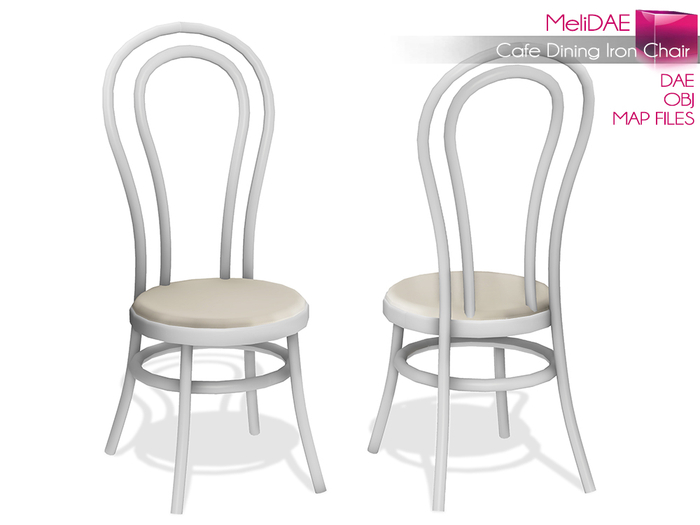 Dae, Obj, FBX, And Texture Files Cafe Dining Iron Chair