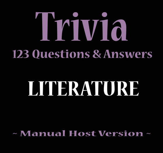 ~ Hotstuffs ~ LITERATURE Trivia (Manual Host Version)