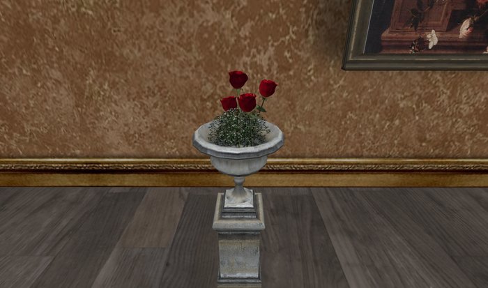 Black Karbon-Roses in Urn