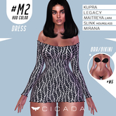 CICADA - Taranee Dress (Silver) #M2 for Kupra, Legacy, Maitreya ,Slink, Mirana