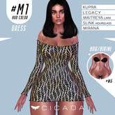 CICADA - Taranee Dress (Golden) #M1 for Kupra, Legacy, Maitreya ,Slink, Mirana