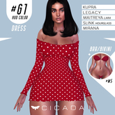 CICADA - Taranee Dress (Polka dot dress) #G1 for Kupra, Legacy, Maitreya ,Slink, Mirana