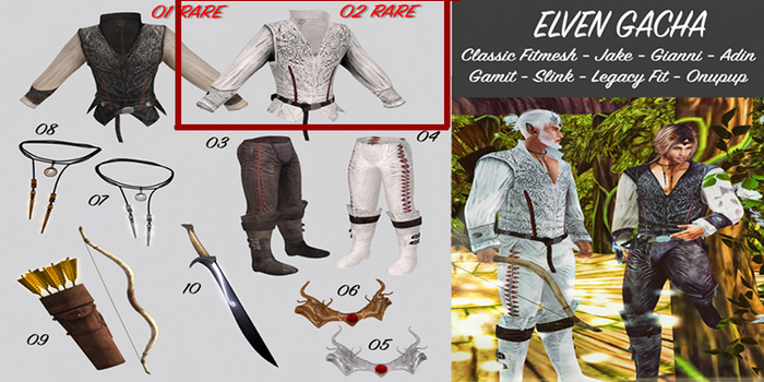 DiMi's - Elven Top White - Slink  RARE
