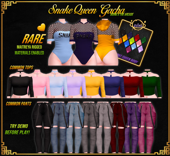 {Buing} Snake Queen. Pants Purple. BOX