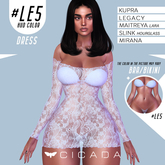 CICADA - Taranee Dress (Blue lace) #LE5 for Kupra, Legacy, Maitreya ,Slink, Mirana