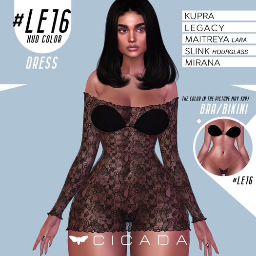 CICADA - Taranee Dress (Black lace) #LE16