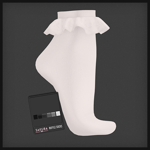 {Sakura} Ruffle Socks - Monochromes