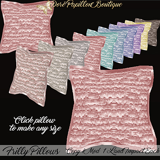 DPB Frilly Pillow set of 10 - Spring Colors *Fatpack*